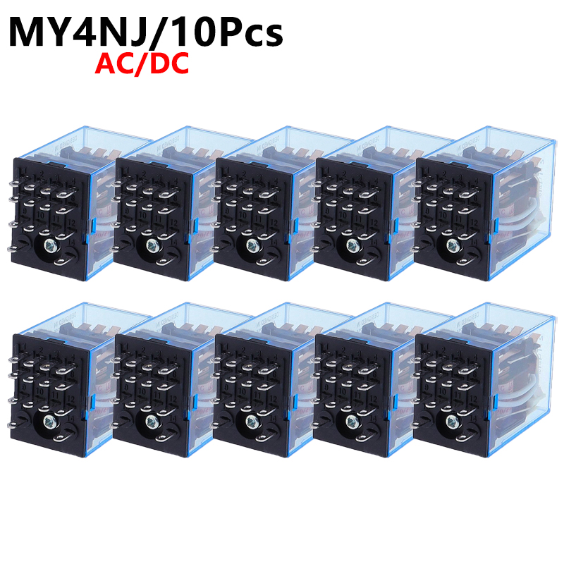 Shelly Relay Module - MY4N-J HH54P MY4NJ 10ชิ้น14ขา AC/DC 12V