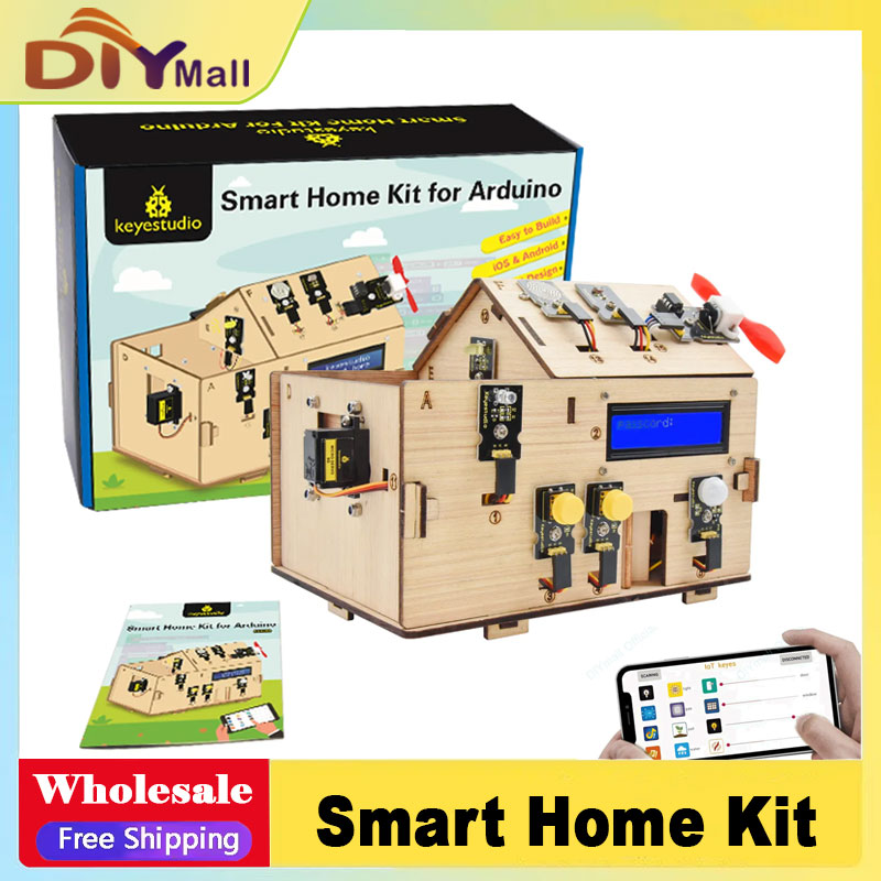 Home Automation Diy - ชุดอุปกรณ์บ้านอัจฉริยะ Keyestudio พร้อมบอร์ด PLUS ชุดเริ่มต้น Arduino