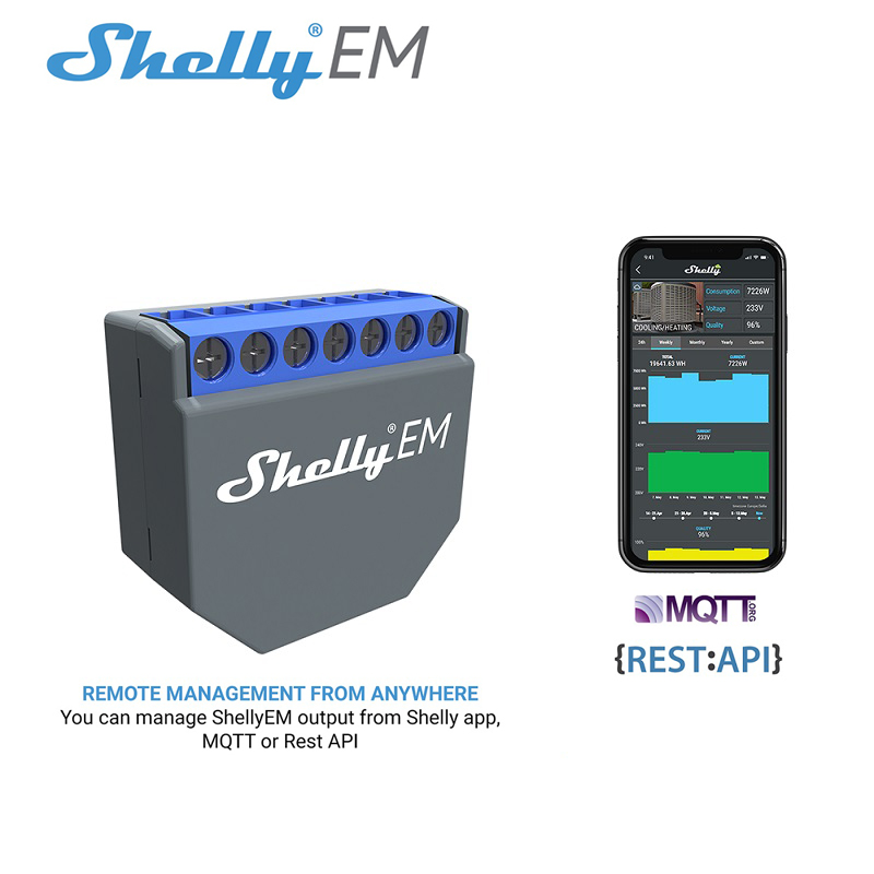 สวิตช์ควบคุมอัจฉริยะ SHELLY EM - Shelly Relay Module บทวิจารณ์และราคา
