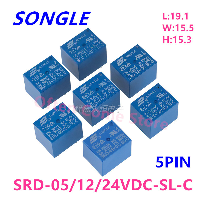 5ชิ้นใหม่รีเลย์SRD-05VDC-SL-C  - Shelly Relay Module บทวิจารณ์และราคา